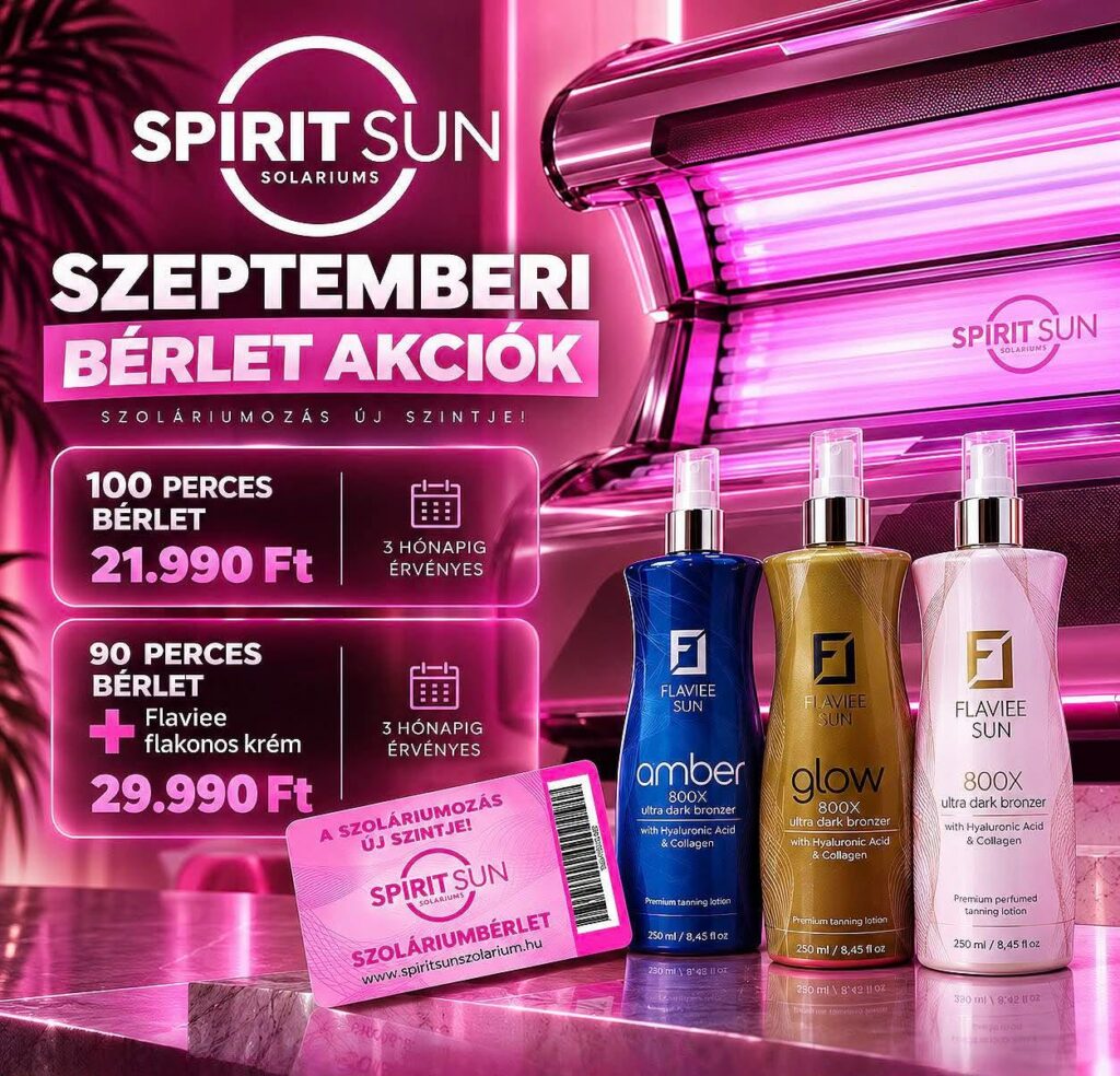 Szeptemberi szolárium bérlet akciók